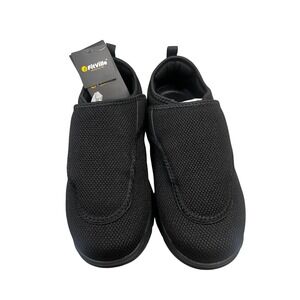 FitVille Easy Top Wings Walking Shoes Arch Support Diabetic Extra Wide Black 9.5